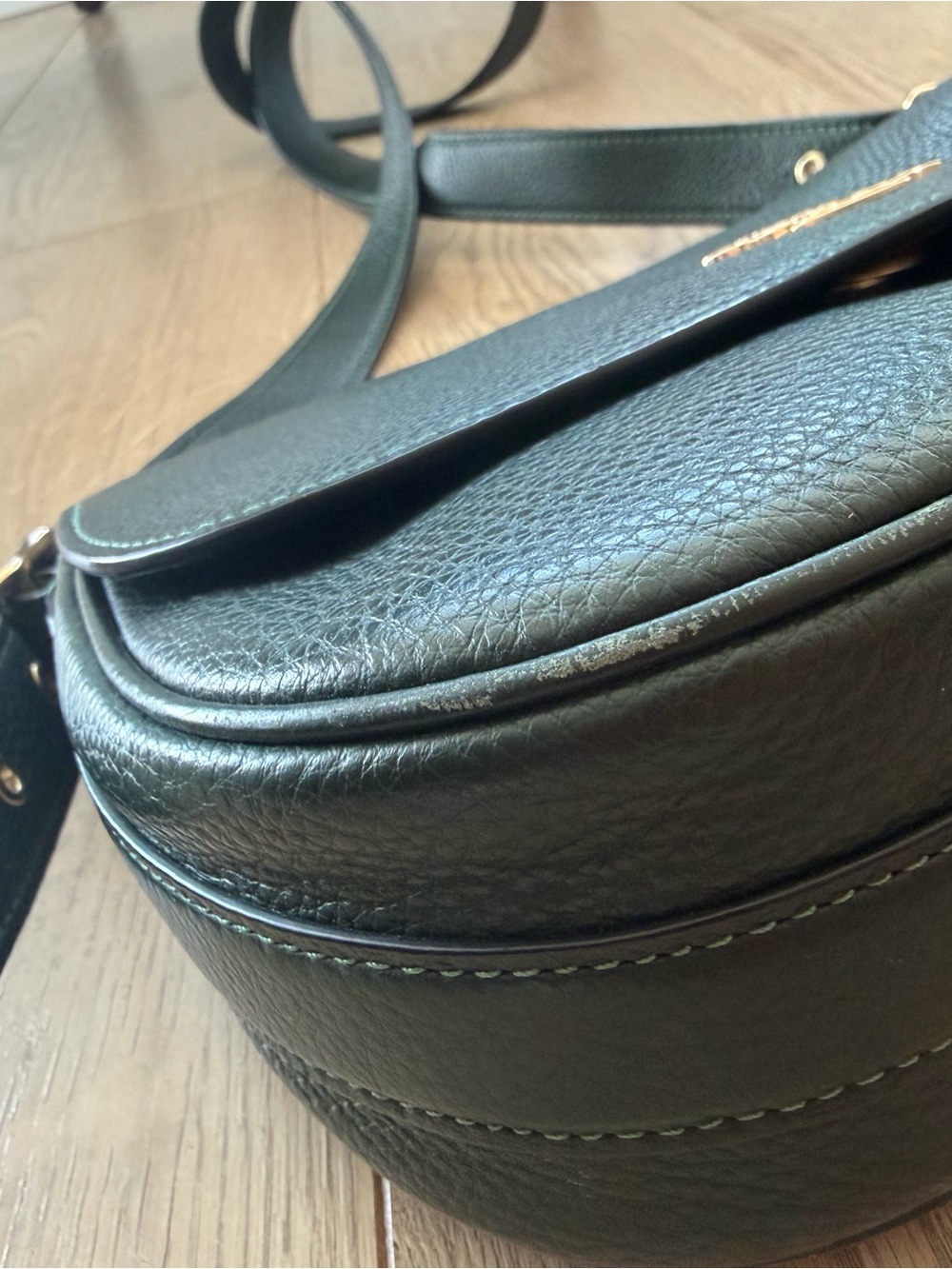 Coach Pebbled Leather Crossbody Bag | Forest Green|Gold Hardware|Excellent Condi - Picture 15 of 15